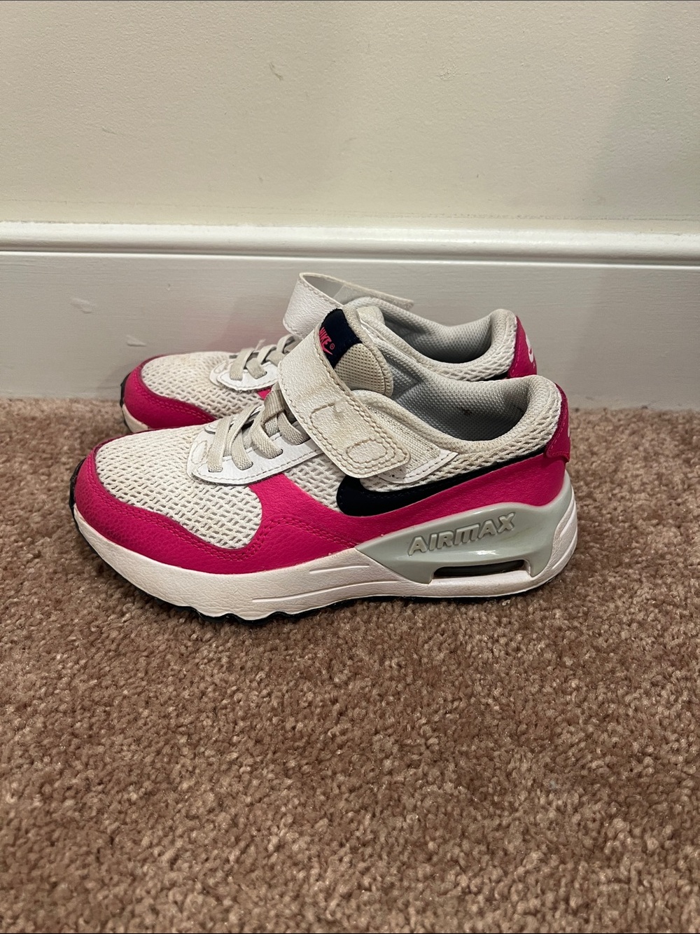 Nike Kids Air Max Sneakers in Pink, White & Black